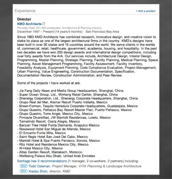 LinkedIn Company + Project Porfolio