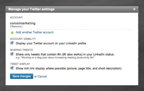 LinkedIn, Twitter Setting Management