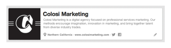 Colosi Marketing Pinterest Profile